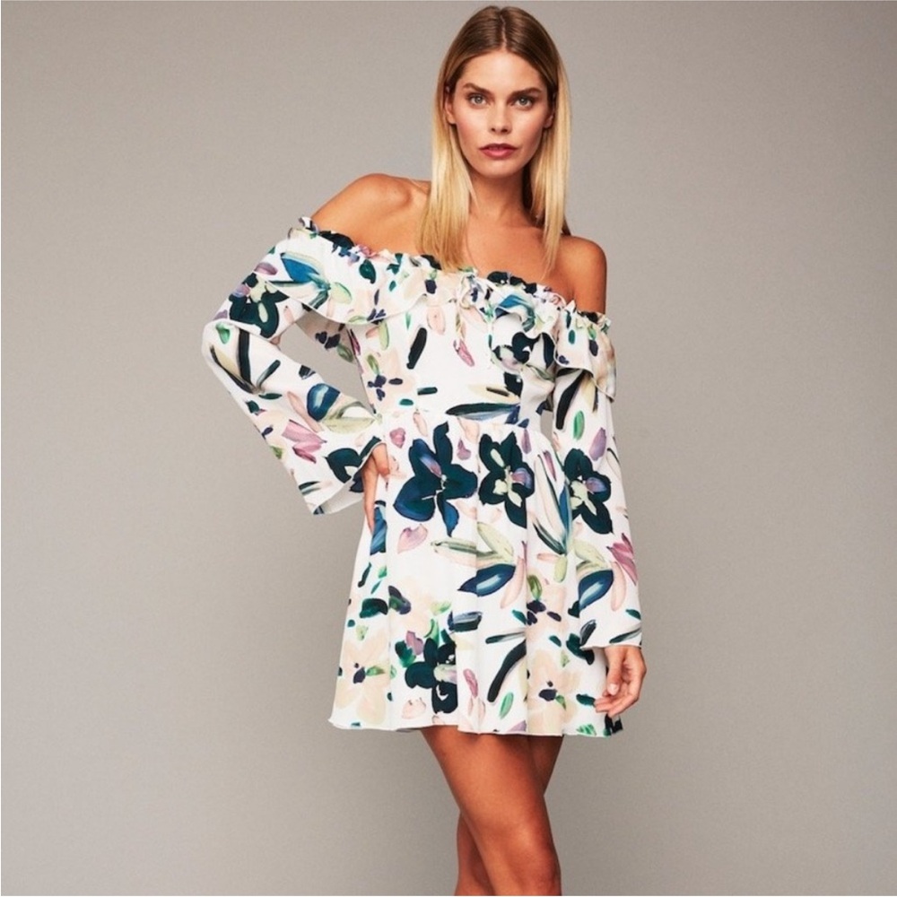 Stone cold fox Floral Off-Shoulder Mini Dress